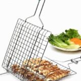 rost chicken meat fish bar-b-q grilling basket